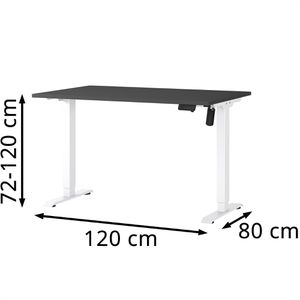 Produktbild für Schreibtisch Germania Profi 3.0, 8022-569, graphit / weiß