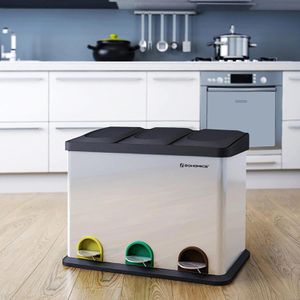 Produktbild für Mülleimer Songmics LTB45L, silber