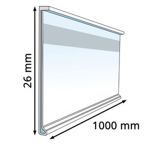 Produktbild für Scannerschiene Böttcher-AG DBR 26, 1000 x 26 mm