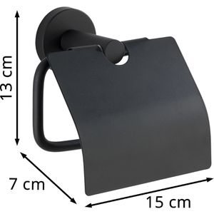 Produktbild für Toilettenpapierhalter Wenko Bosio Black, schwarz