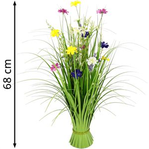 Produktbild für Kunstpflanze I.GE.A. Gras mit bunten Cosmeablüten
