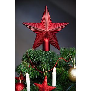 Produktbild für Christbaumspitze Heitmann-Deco 1008209, glänzend, rot