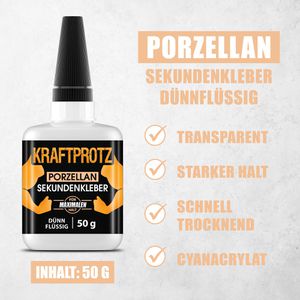 Produktbild für Sekundenkleber Kraftprotz Keramik &amp; Porzellan, KPDFK50
