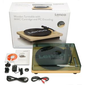 Produktbild für Plattenspieler Lenco L-30WD braun, mit USB