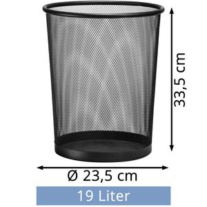 Produktbild für Papierkorb D.RECT 9151, schwarz