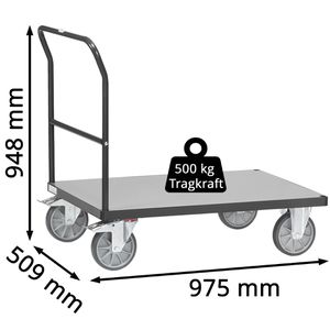 Produktbild für Transportwagen Fetra Schiebebügelwagen, 2500-7016 Grey Edition