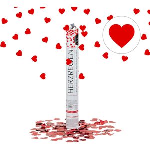 Konfetti Relaxdays 10020855, Party-Popper Herzen, aus Folie