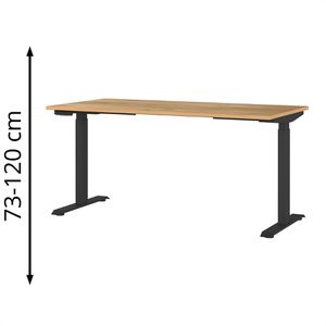 Produktbild für Schreibtisch Germania Mailand, 7908-593, eiche / schwarz