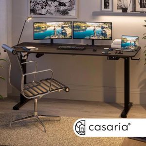 Produktbild für Schreibtisch CASARIA 109360, braun / schwarz