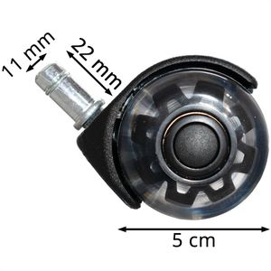 Produktbild für Stuhlrollen AMSTYLE SPM1.978, 5 Stück