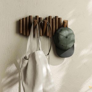 Produktbild für Garderobenleiste Umbra Picket Rail Hook, dunkelbraun