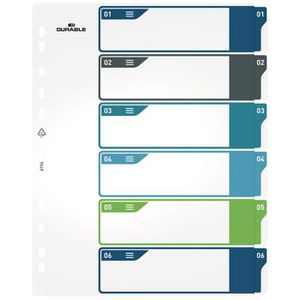 Produktbild für Register Durable 6794-27, A4 Überbreite, 1-6
