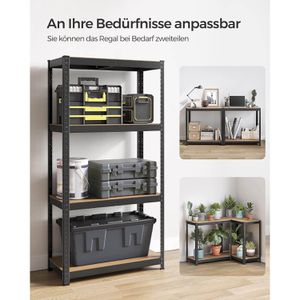 Produktbild für Schwerlastregal Songmics 4 Holzböden