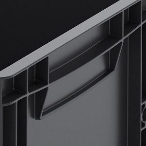 Produktbild für Eurobox AUER ESD EG 43/22 HG, schwarz, 20 Liter