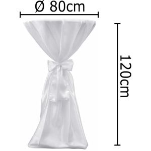 Produktbild für Tischhusse vidaXL 241189, mit Schleifenband, Ø 80 cm