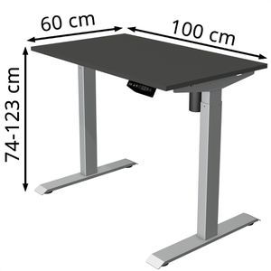Produktbild für Schreibtisch Kerkmann Move 1, anthrazit / silber