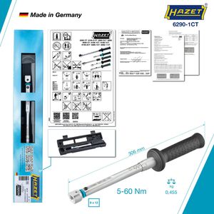 Produktbild für Drehmomentschlüssel Hazet 6290-1CT/29, Set