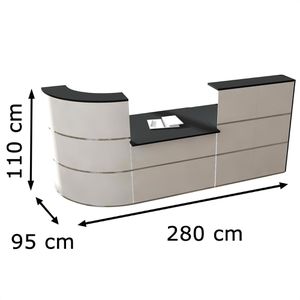 Produktbild für Empfangstheke Kerkmann Cento 5, 3854, weiß / anthrazit