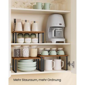 Produktbild für Küchenregal Songmics KCS220K02, braun, 3er Set