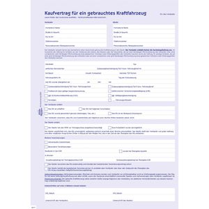 Produktbild für Kaufvertrag Zweckform 2880 für gebrauchtes Kfz, A4