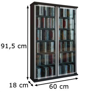 Produktbild für CD-Regal VCM Galerie, 30051, schwarz