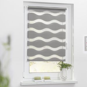 Produktbild für Rollo Lichtblick Welle, Klemmfix, grau