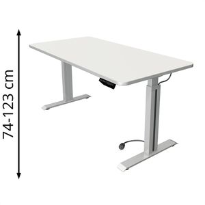 Produktbild für Schreibtisch Kerkmann Move 1 Style, weiß / silber