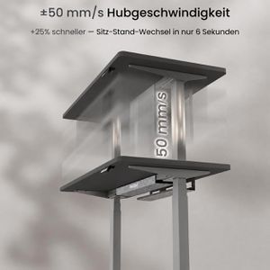 Produktbild für Schreibtisch FlexiSpot E7S-Pro 2026, schwarz / grau