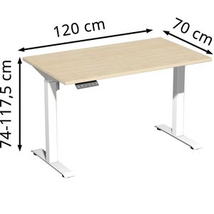 Produktbild für Schreibtisch Geramöbel Elevate Home, ahorn / weiß