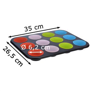 Produktbild für Backform Böttcher-AG für 12 Muffins, aus Stahl