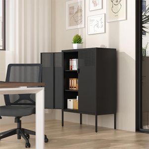 Produktbild für Highboard FlexiSpot CB10B-Standard, schwarz aus Metall