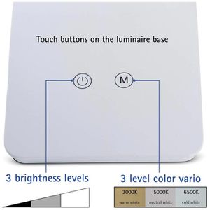 Produktbild für Schreibtischlampe Maul Maulpearly, weiß, LED, dimmbar