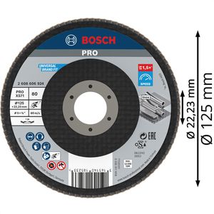 Produktbild für Fächerschleifscheibe Bosch PRO X571