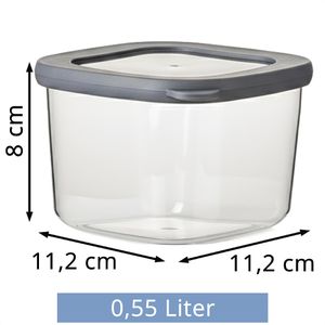 Produktbild für Vorratsdose uandu grau, aus Kunststoff