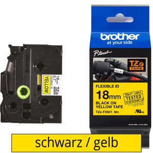 Schriftband Brother TZe-FX641, 18mm