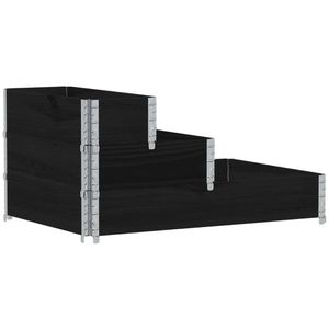 Palettenaufsatz vidaXL 4010310, schwarz, Holz