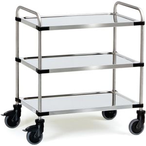 Servierwagen Fetra 5013, silber, aus Edelstahl