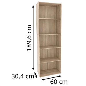 Produktbild für Bücherregal Vicco Bob, sonoma eiche