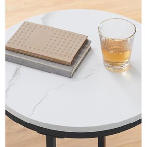 Produktbild für Beistelltisch Vasagle LET285B13, weiß, aus Holz / Metall