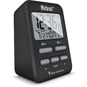 Produktbild für Wecker Mebus 25799, schwarz, digital
