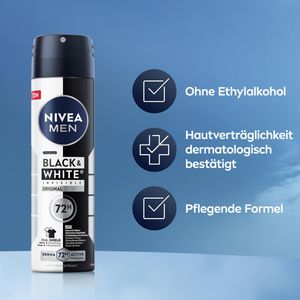 Produktbild für Antitranspirant Nivea Men Black &amp; White Invisible Original
