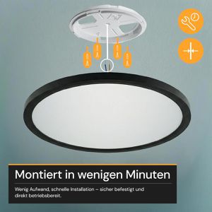 Produktbild für LED-Panel Enovalite ELED300218, schwarz, Ø 50 cm