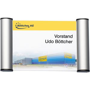 Türschild Böttcher-AG Premium, A5, silber