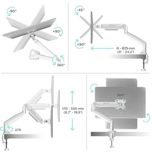 Produktbild für Monitorhalterung Onkron G100-W, VESA 75x75 &amp; 100x100 mm