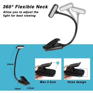 Produktbild für Leselampe Infitronic IN9LEDNLPRO1B, mit Klemme