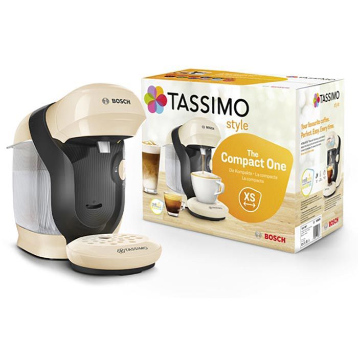 Machine A Cafe Multi-boissons Compacte Tassimo Style - BOSCH TAS1107 Coloris Vanille 40 Boissons 0 7l 1400w 87086979