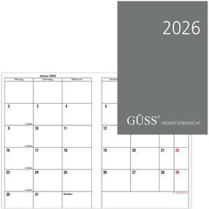Buchkalender Güss-Verlag 8000, Jahr 2026