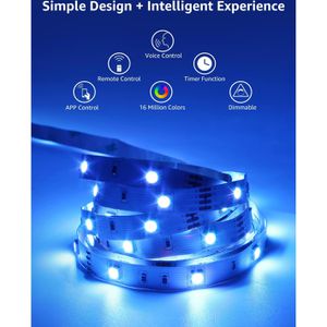 Produktbild für LED-Streifen Lepro dimmbar, weiß + RGB