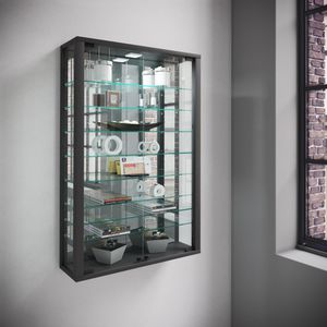 Produktbild für Glasvitrine VCM Vitrosa Mini, mit Spiegelrückwand, hängend