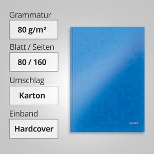 Produktbild für Notizbuch Leitz WOW, 46261036, Karton Hardcover